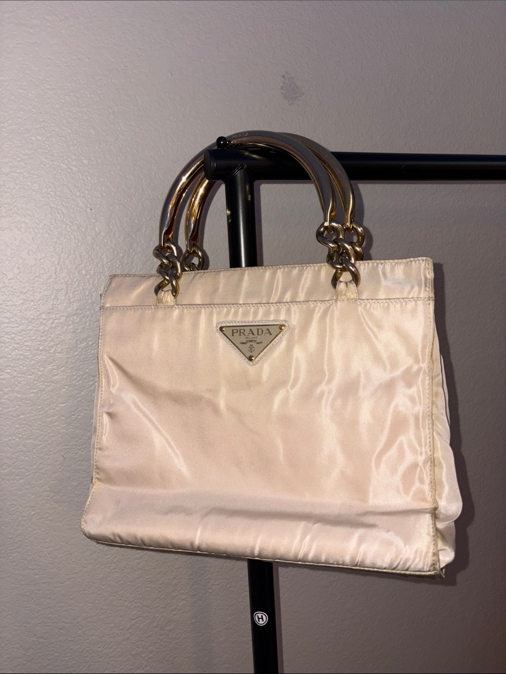 Prada 2000-2013 Tessuto Metal Handle Handbag - Picture 2 of 9